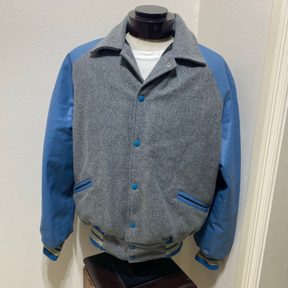 Meca Sportswear Men's Wool & Vinyl Varsity Letterman's Jacket Size X-Large